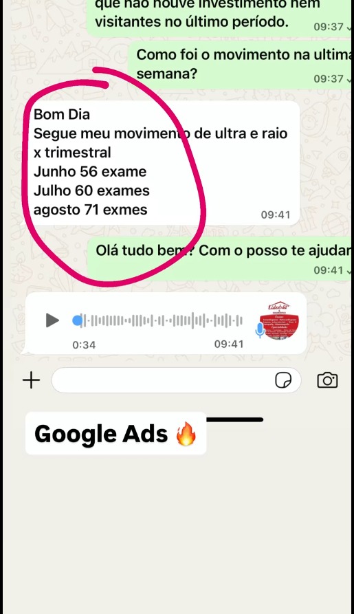 Print de resultado de Google Ads para negócio local